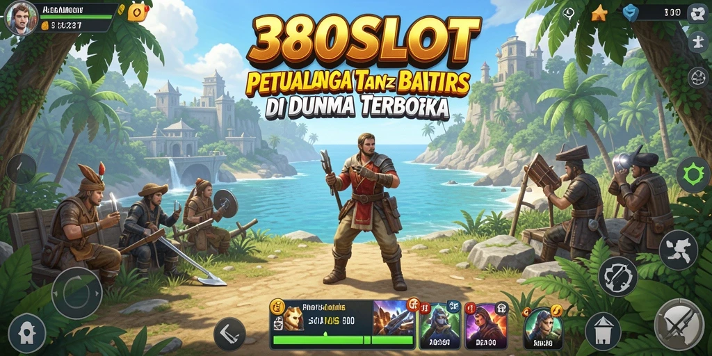 Tangkapan layar gameplay 380SLOT yang menampilkan explorasi dunia luas.