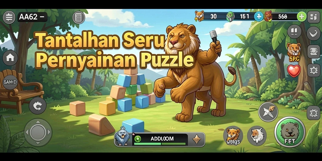 Screenshot gameplay AA62 menampilkan tantangan menakjubkan dalam permainan Puzzle.