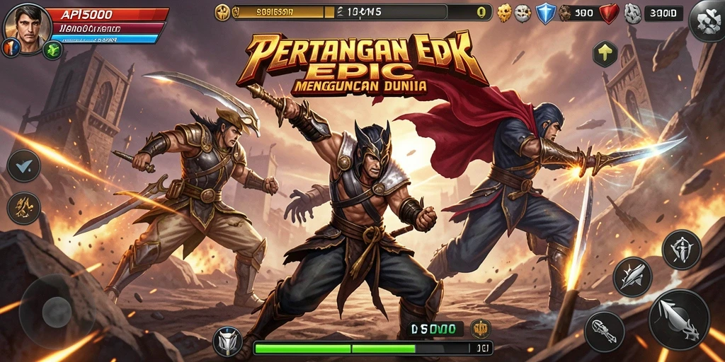 Tangkapan layar menunjukkan pertarungan mendebarkan dalam API5000.