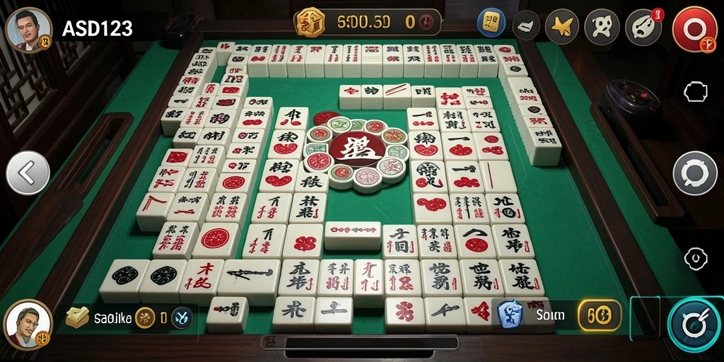 Screenshot gameplay <strong>ASD123</strong> menampilkan aksi Mahjong yang menarik dan seru.