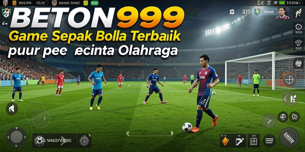 Tampilan gameplay menarik dari BETON999 dalam aksi penuh sepak bola.