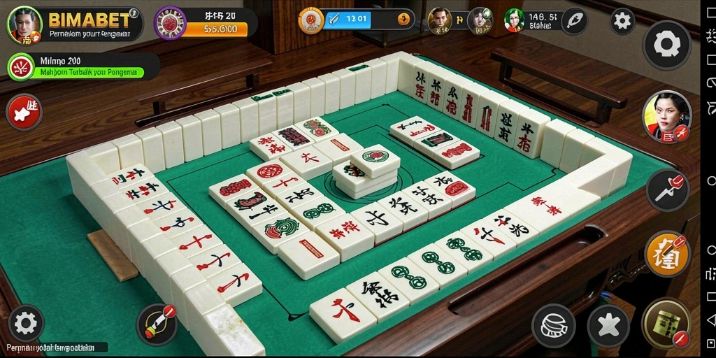Tampilan gameplay seru Mahjong di BIMABET yang penuh tantangan.