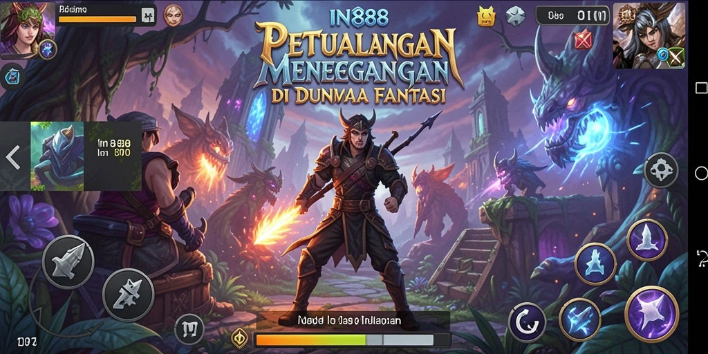 Screenshot gameplay IN88 menampilkan eksplorasi petualangan menakjubkan.
