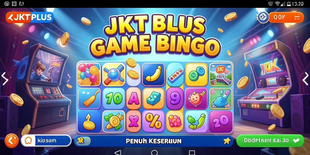 Tampilan permainan Bingo yang seru di JKTPLUS.