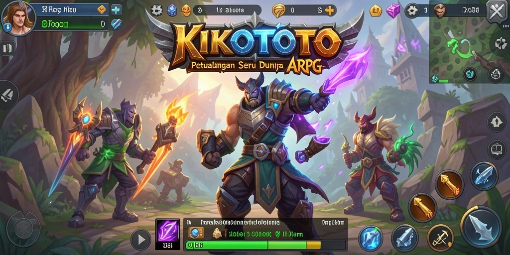 Tangkapan layar KIKOTOTO menampilkan aksi pertempuran yang menegangkan di dunia ARPG.