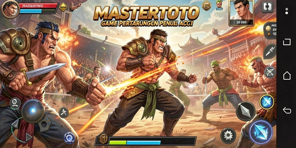 Screenshot gameplay MASTERTOTO yang menampilkan pertarungan seru.