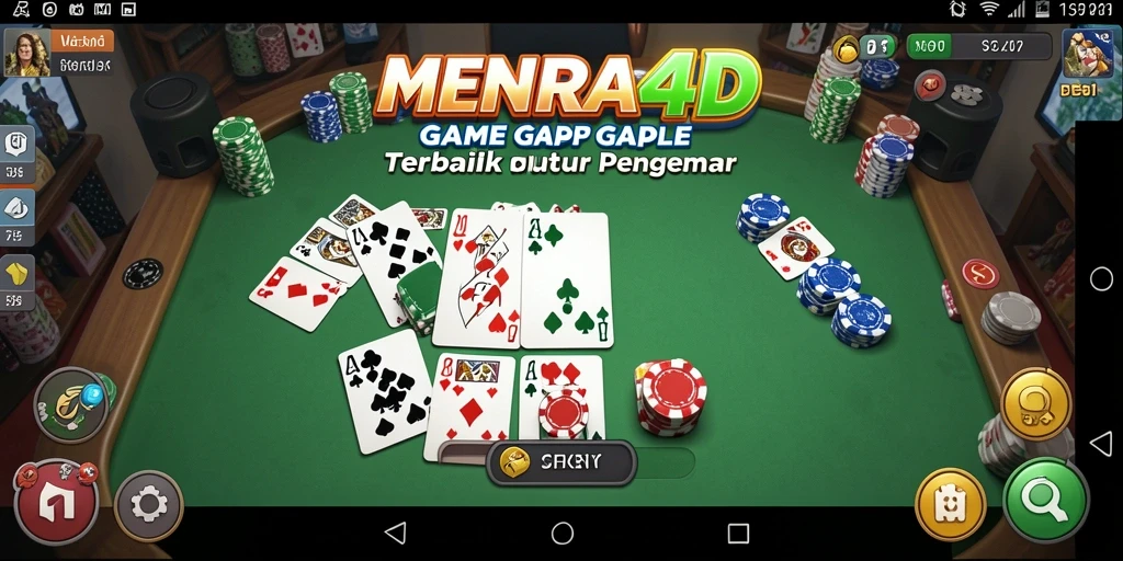 Screenshot MENARA4D menunjukkan gameplay Gaple yang seru dan interaktif.