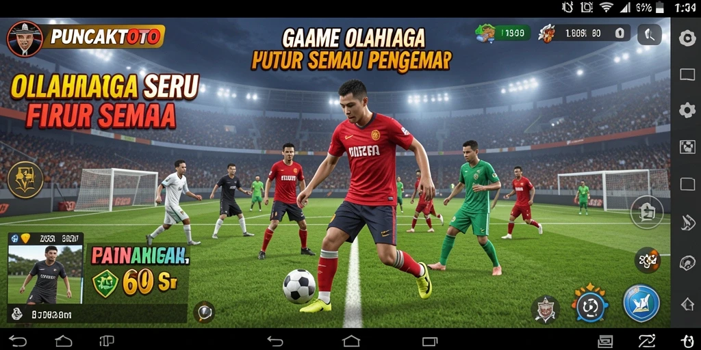 Screenshot gameplay PUNCAKTOTO yang menampilkan aksi olahraga seru.