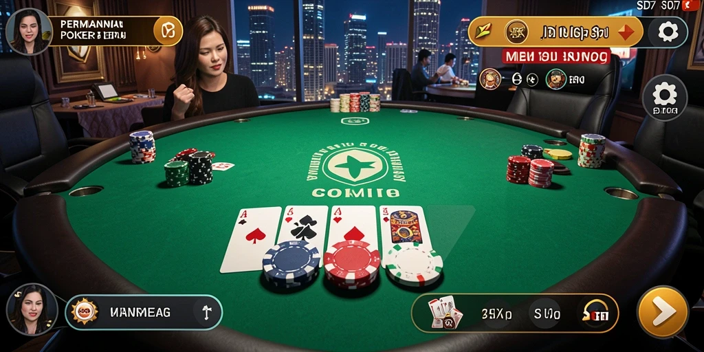 Gameplay seru Poker di aplikasi SD107.