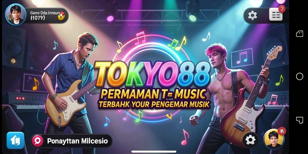 Tampilan gameplay menarik dari TOKYO88 saat bermain musik.