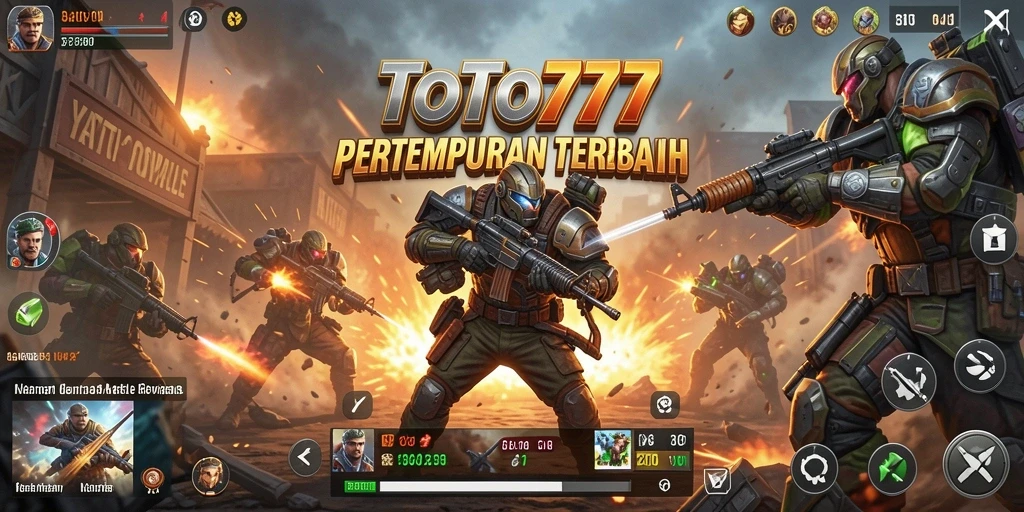 Screenshot gameplay TOTO777 menampilkan aksi seru dalam Battle Royale.