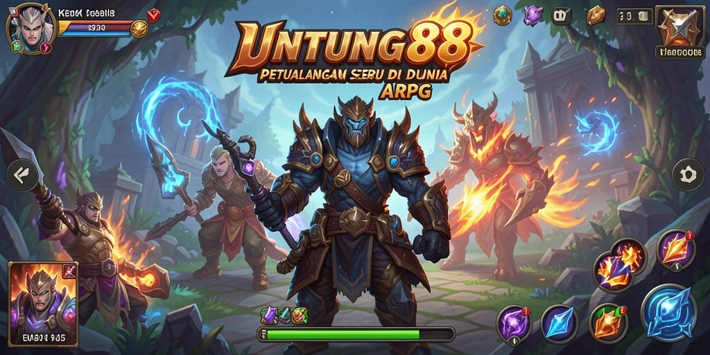 Tangkapan layar utama UNTUNG88 menampilkan aksi petualangan mendebarkan di dunia ARPG.